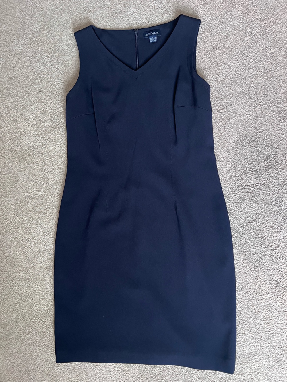 Ann Taylor Navy Sheath Dress – Size 12